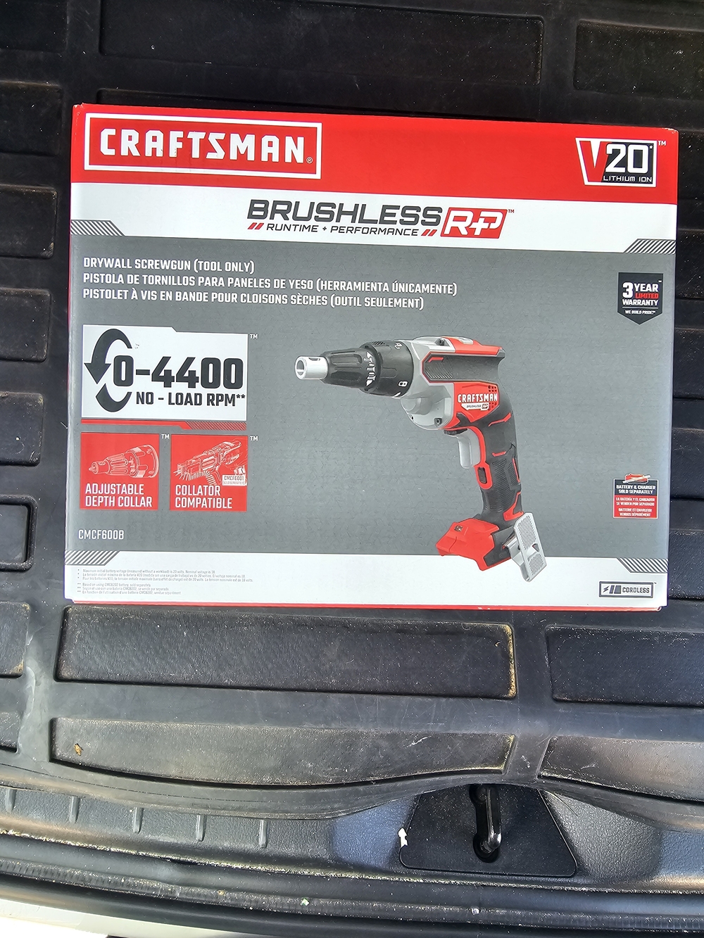 Craftsman V20 Brushless Drywall Screwgun in Red and Black